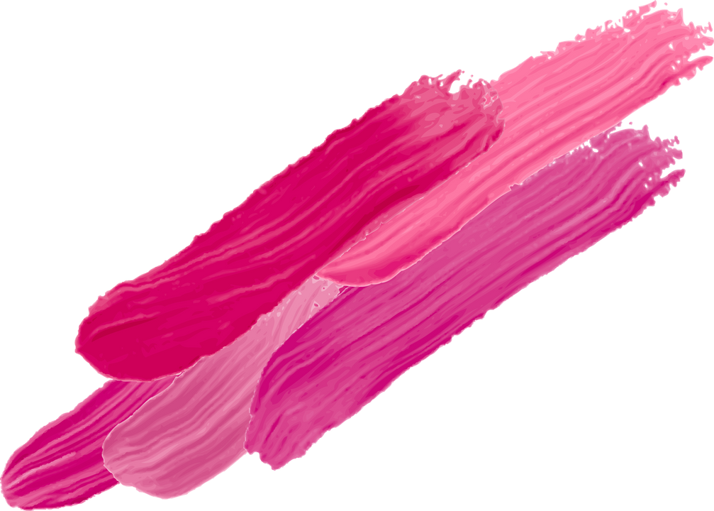 Pink Paint Strokes Cutout